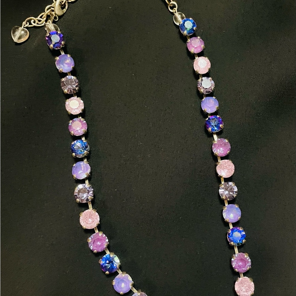 Crystal Infinity Necklace - Purple/Lilac/Pink - Picture 5 of 7